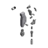 מבט מפורק מספר 2 על רכיבי ראש הסמרור Gage Bilt UBB-751B-54RA - Exploded component view 2 of Gage Bilt UBB-751B-54RA nose assembly