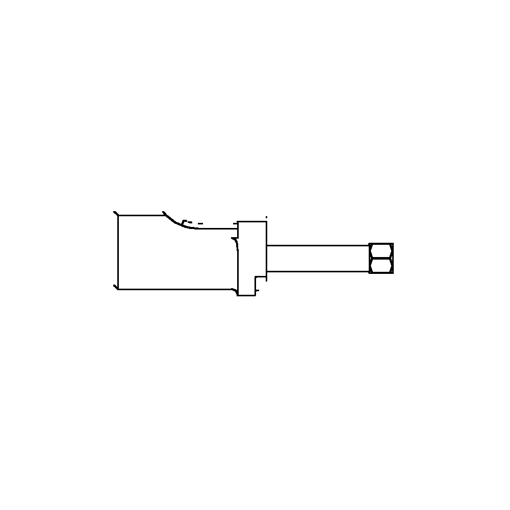 תצוגת מוצר נקייה של ראש סמרור Gage Bilt ASP06-204D-27OS על רקע לבן - Clean product view of Gage Bilt ASP06-204D-27OS nose assembly on a white background