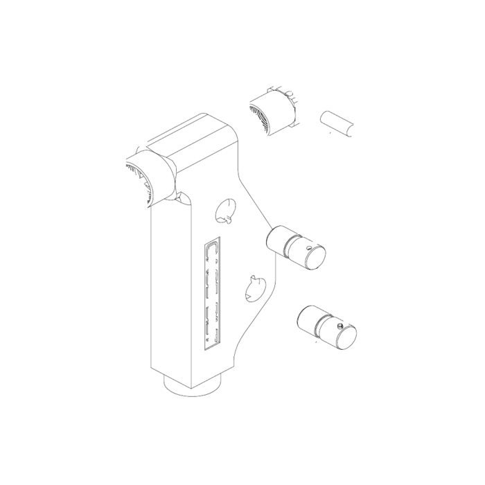 תצוגת מוצר נקייה של ראש סמרור Gage Bilt MGL08-713A-58RA על רקע לבן - Clean product view of Gage Bilt MGL08-713A-58RA nose assembly on a white background