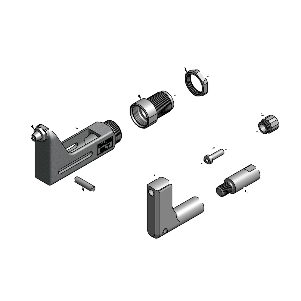 מבט מפורק מספר 2 על רכיבי ראש הסמרור Gage Bilt 3NP-704-40OS - Exploded component view 2 of Gage Bilt 3NP-704-40OS nose assembly