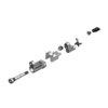 מבט מפורק מספר 2 על רכיבי ראש הסמרור Gage Bilt NAS08-25OS - Exploded component view 2 of Gage Bilt NAS08-25OS nose assembly