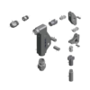 מבט מפורק מספר 2 על רכיבי ראש הסמרור Gage Bilt SMLS08-713B-58RA - Exploded component view 2 of Gage Bilt SMLS08-713B-58RA nose assembly
