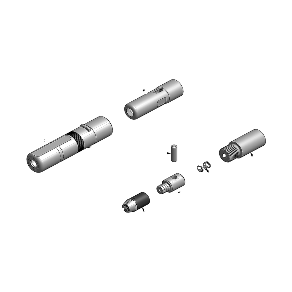 מבט מפורק מספר 2 על רכיבי ראש הסמרור Gage Bilt LGP08-713-21PI - Exploded component view 2 of Gage Bilt LGP08-713-21PI nose assembly