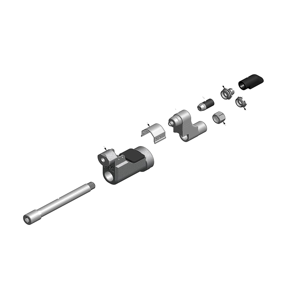 מבט מפורק מספר 2 על רכיבי ראש הסמרור Gage Bilt NAST05-204C-30OS - Exploded component view 2 of Gage Bilt NAST05-204C-30OS nose assembly