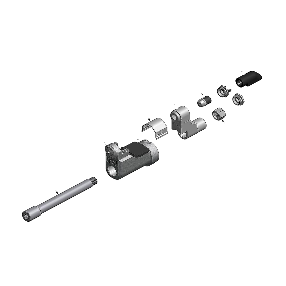 מבט מפורק מספר 2 על רכיבי ראש הסמרור Gage Bilt SMLS08-204D-27OS - Exploded component view 2 of Gage Bilt SMLS08-204D-27OS nose assembly
