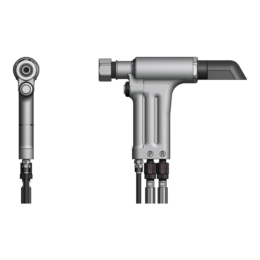 כלי סמרור הידראולי Gage Bilt GB2480/GB2480A במבט מוצר על רקע לבן - Gage Bilt GB2480/GB2480A hydraulic rivet tool product view on a white background