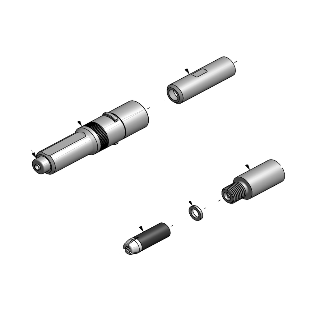 מבט מפורק מספר 2 על רכיבי ראש הסמרור Gage Bilt ASP06-752C-20 - Exploded component view 2 of Gage Bilt ASP06-752C-20 nose assembly