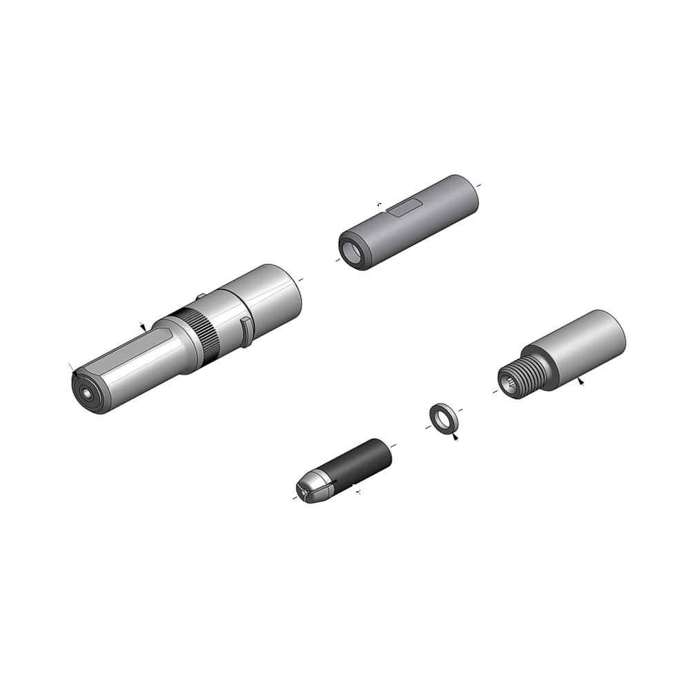 מבט מפורק מספר 2 על רכיבי ראש הסמרור Gage Bilt UBB05-752C-20 - Exploded component view 2 of Gage Bilt UBB05-752C-20 nose assembly