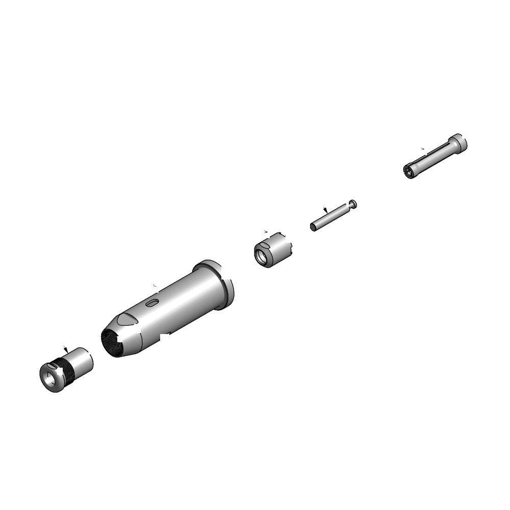 מבט מפורק מספר 2 על רכיבי ראש הסמרור Gage Bilt NB08-PB2500-36 - Exploded component view 2 of Gage Bilt NB08-PB2500-36 nose assembly