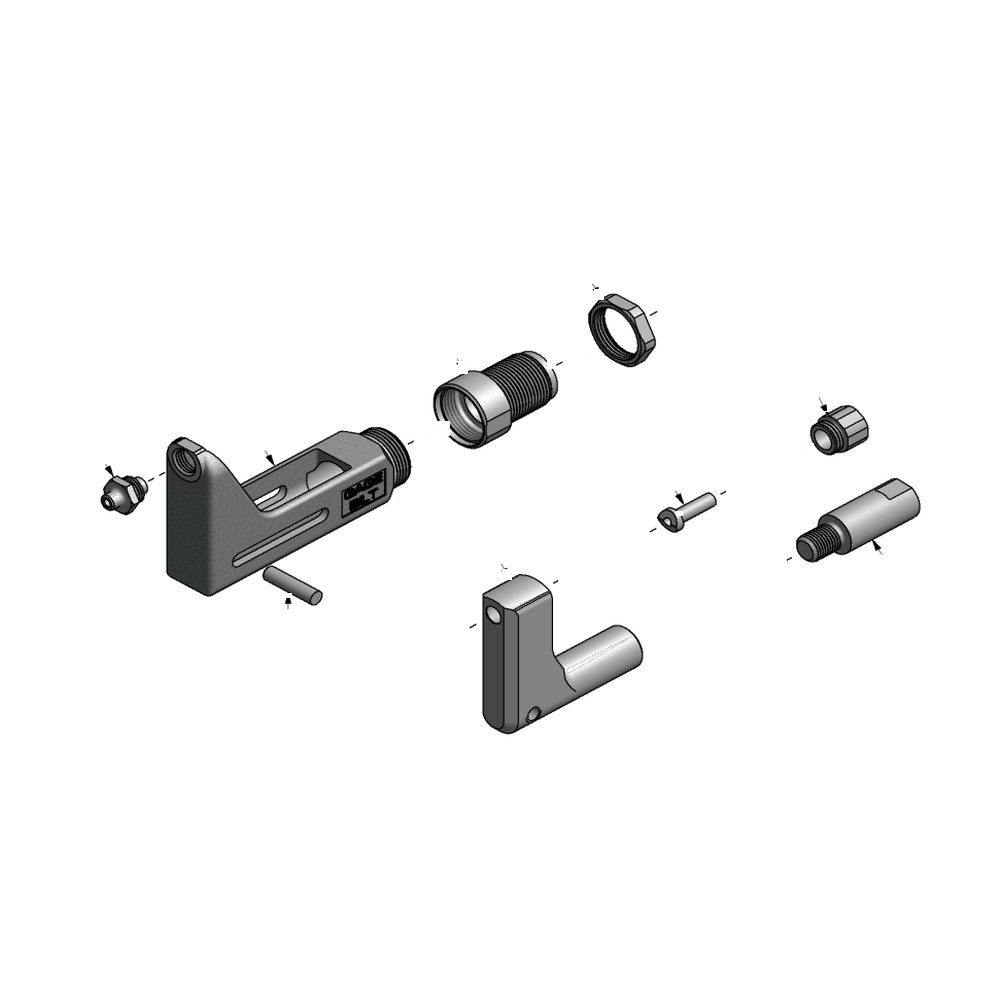 מבט מפורק מספר 2 על רכיבי ראש הסמרור Gage Bilt 5N-704A-40OS - Exploded component view 2 of Gage Bilt 5N-704A-40OS nose assembly