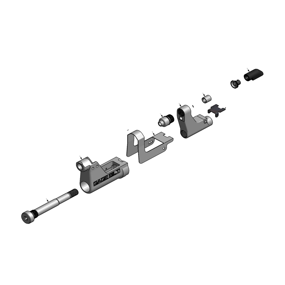 מבט מפורק מספר 2 על רכיבי ראש הסמרור Gage Bilt NAS08-36OS - Exploded component view 2 of Gage Bilt NAS08-36OS nose assembly