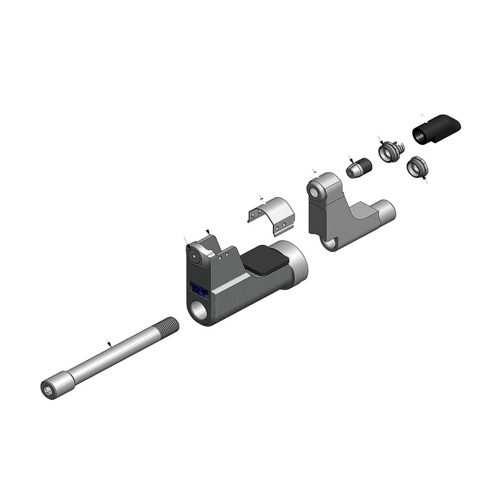 מבט מפורק מספר 2 על רכיבי ראש הסמרור Gage Bilt UBR04-206H-37OC - Exploded component view 2 of Gage Bilt UBR04-206H-37OC nose assembly