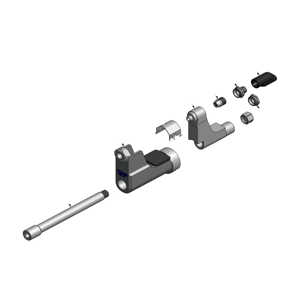 מבט מפורק מספר 2 על רכיבי ראש הסמרור Gage Bilt MGP-204C-34OS - Exploded component view 2 of Gage Bilt MGP-204C-34OS nose assembly