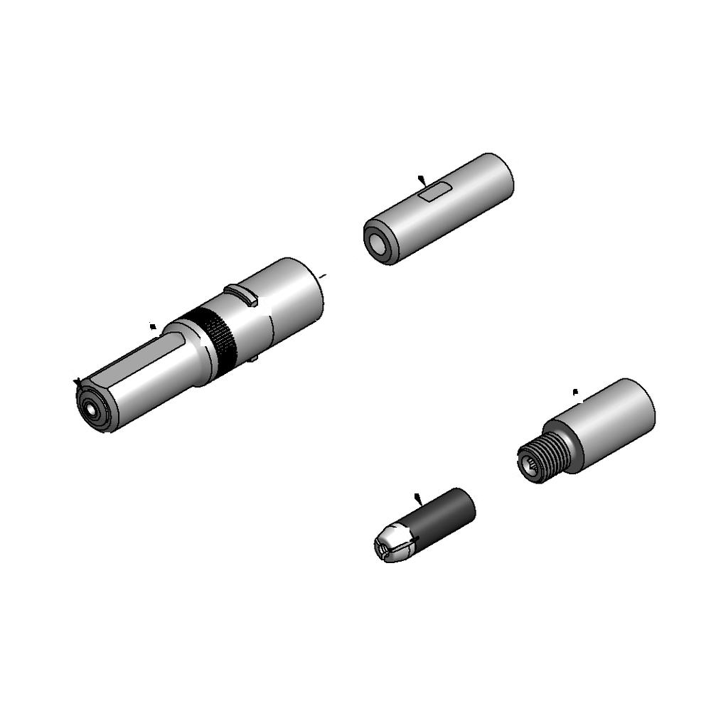 מבט מפורק מספר 2 על רכיבי ראש הסמרור Gage Bilt 6A-752B-20 - Exploded component view 2 of Gage Bilt 6A-752B-20 nose assembly