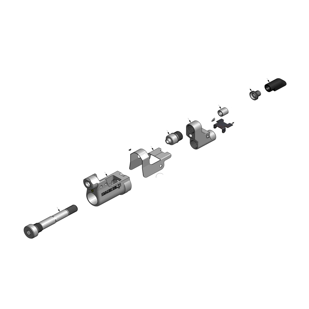 מבט מפורק מספר 2 על רכיבי ראש הסמרור Gage Bilt LGP08-30OS - Exploded component view 2 of Gage Bilt LGP08-30OS nose assembly