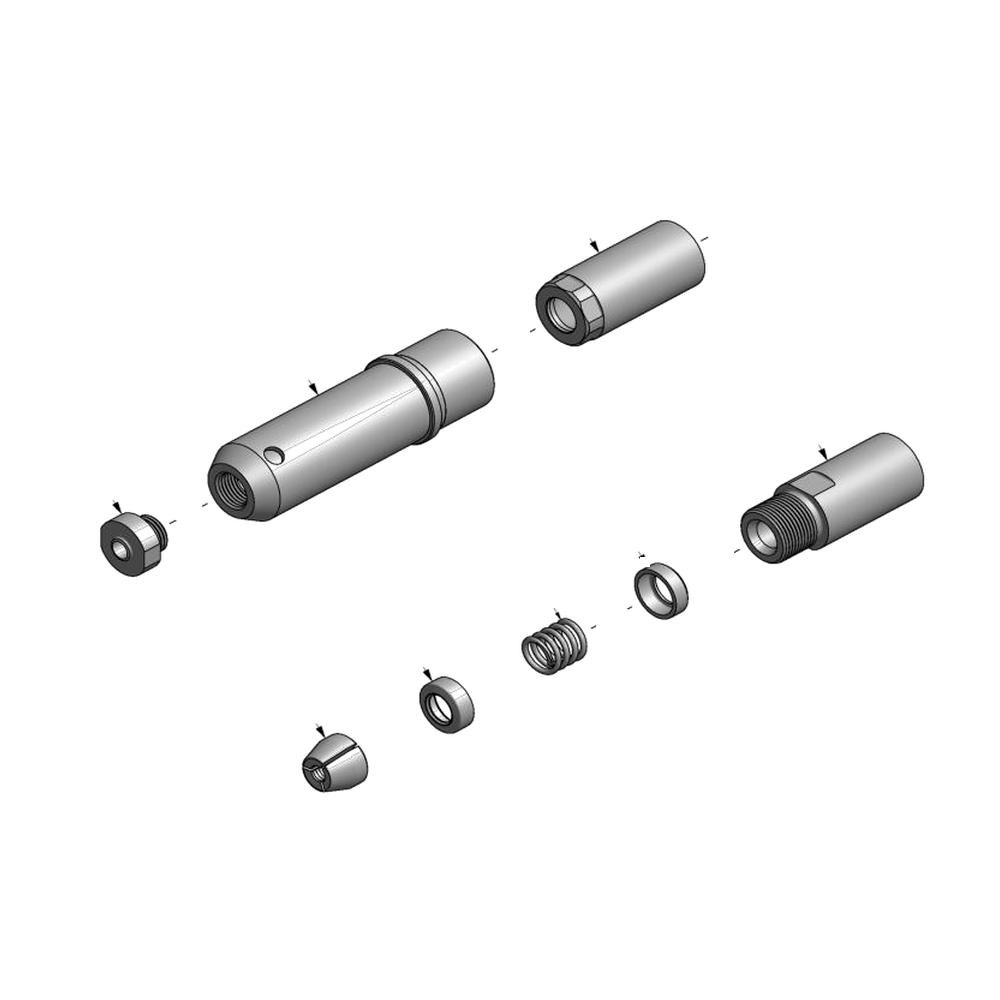 מבט מפורק מספר 2 על רכיבי ראש הסמרור Gage Bilt MB12-756-28 - Exploded component view 2 of Gage Bilt MB12-756-28 nose assembly