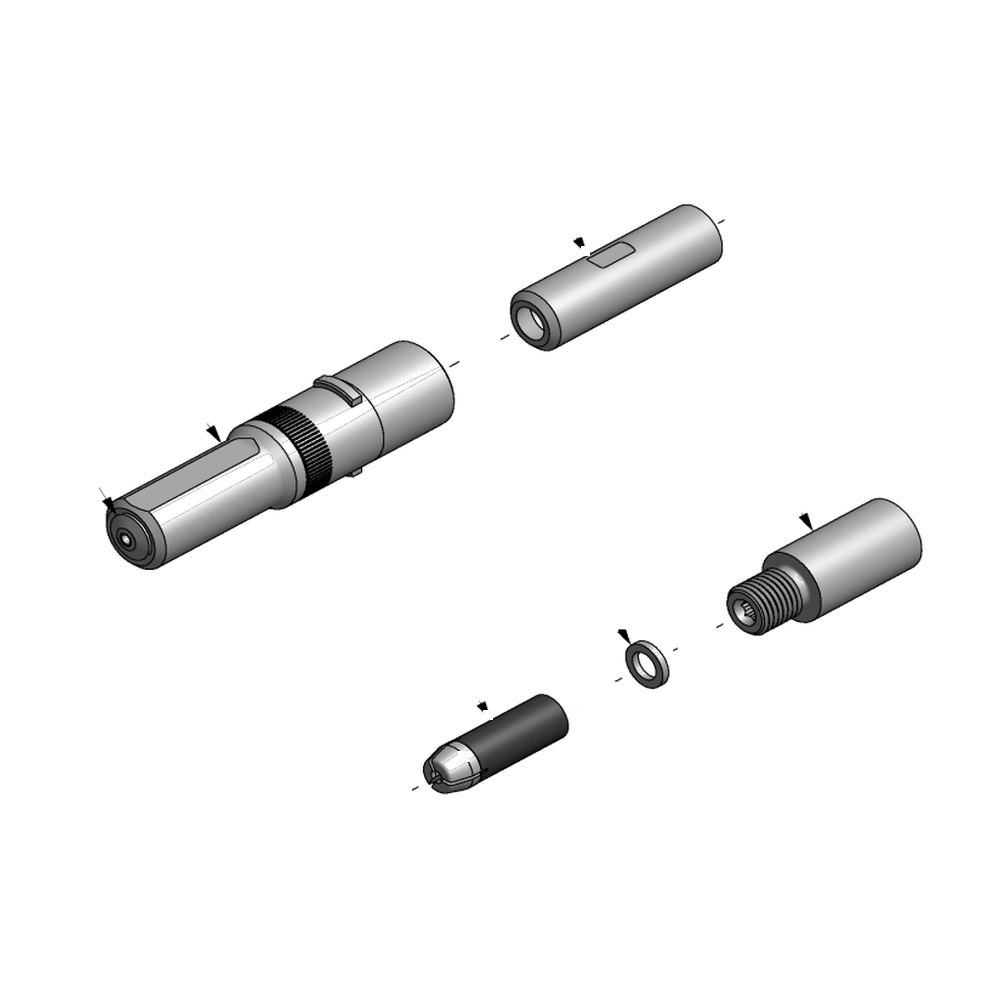 מבט מפורק מספר 2 על רכיבי ראש הסמרור Gage Bilt 4A-752C-20 - Exploded component view 2 of Gage Bilt 4A-752C-20 nose assembly