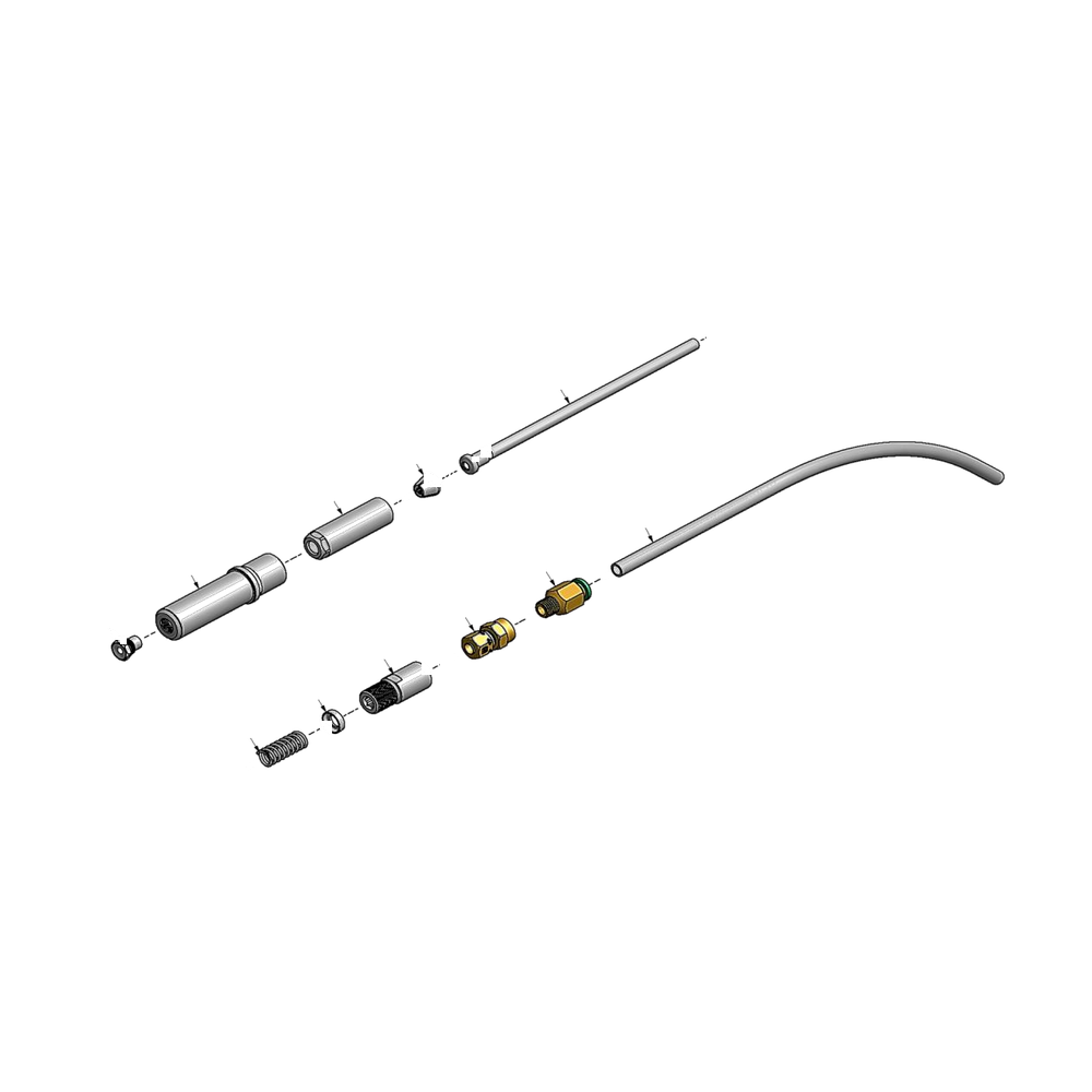 מבט מפורק מספר 2 על רכיבי ראש הסמרור Gage Bilt MGL08-752A-21VT - Exploded component view 2 of Gage Bilt MGL08-752A-21VT nose assembly