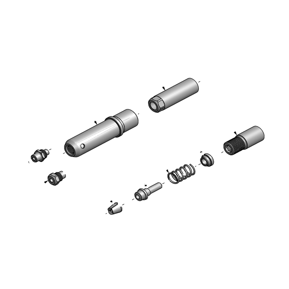 מבט מפורק מספר 2 על רכיבי ראש הסמרור Gage Bilt 68N-713-21 - Exploded component view 2 of Gage Bilt 68N-713-21 nose assembly