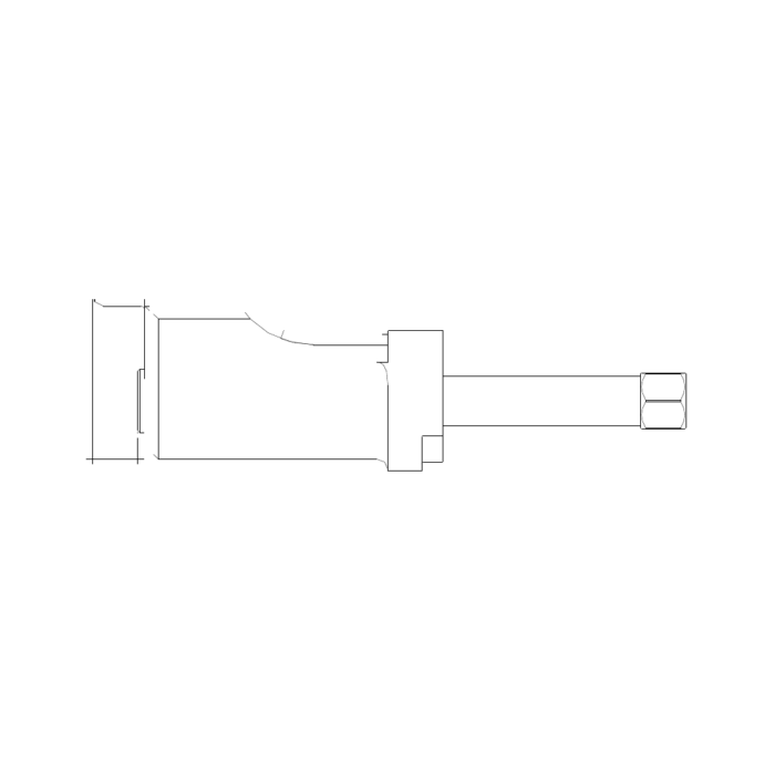 תצוגת מוצר נקייה של ראש סמרור Gage Bilt CL6MM-204A-30OS על רקע לבן - Clean product view of Gage Bilt CL6MM-204A-30OS nose assembly on a white background