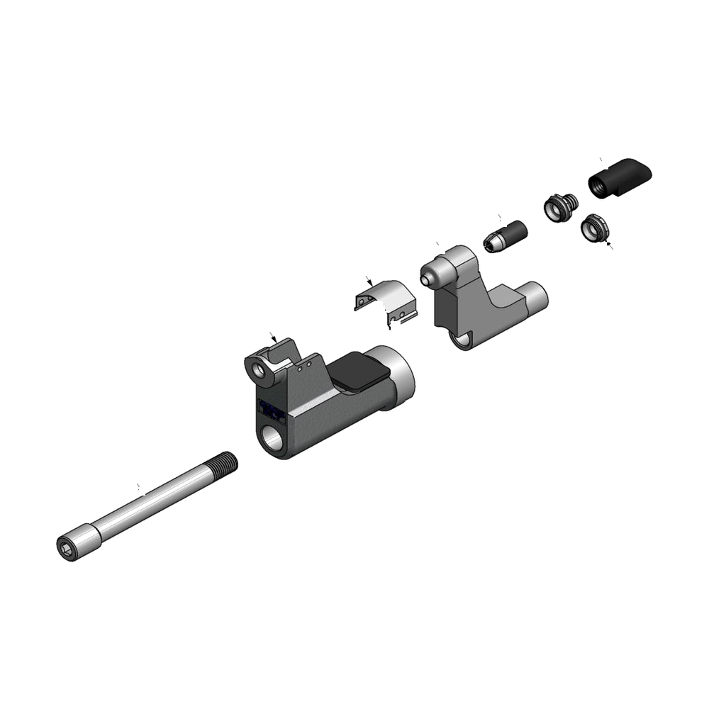מבט מפורק מספר 2 על רכיבי ראש הסמרור Gage Bilt LGP06-206A-36OC - Exploded component view 2 of Gage Bilt LGP06-206A-36OC nose assembly