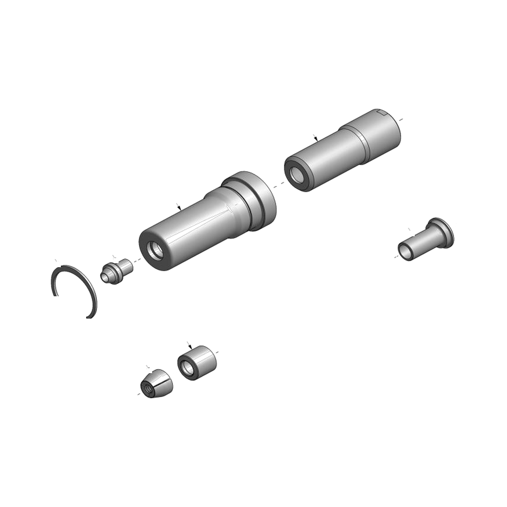 מבט מפורק מספר 2 על רכיבי ראש הסמרור Gage Bilt SB12-2620PT-32 - Exploded component view 2 of Gage Bilt SB12-2620PT-32 nose assembly