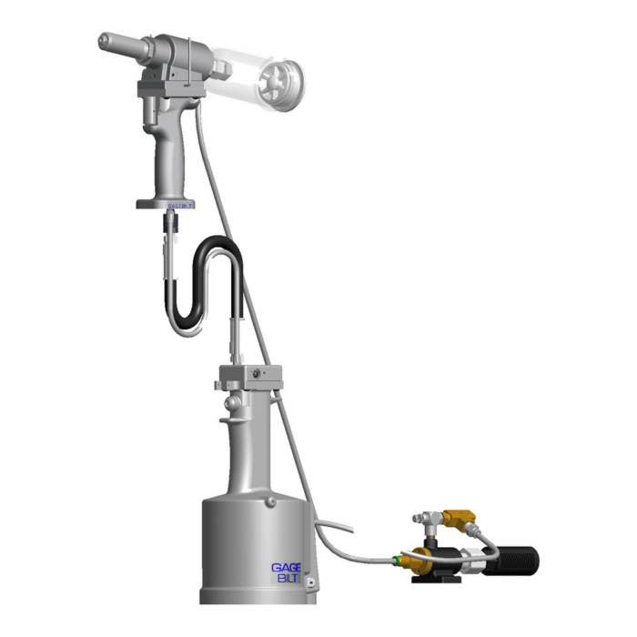 כלי סמרור למערכת מפוצלת Gage Bilt GB734SHV במבט מוצר על רקע לבן - Gage Bilt GB734SHV split-system rivet tool product view on a white background