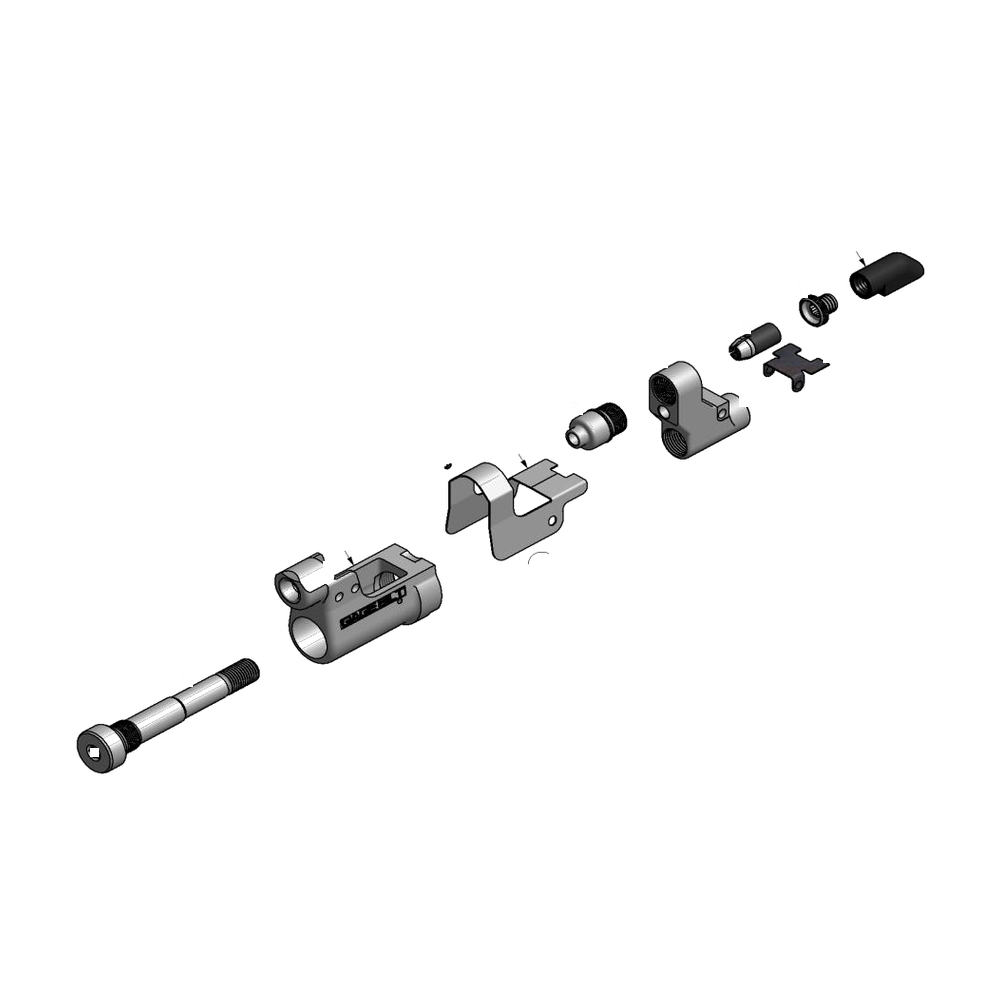 מבט מפורק מספר 2 על רכיבי ראש הסמרור Gage Bilt NAS08-30OSSG - Exploded component view 2 of Gage Bilt NAS08-30OSSG nose assembly