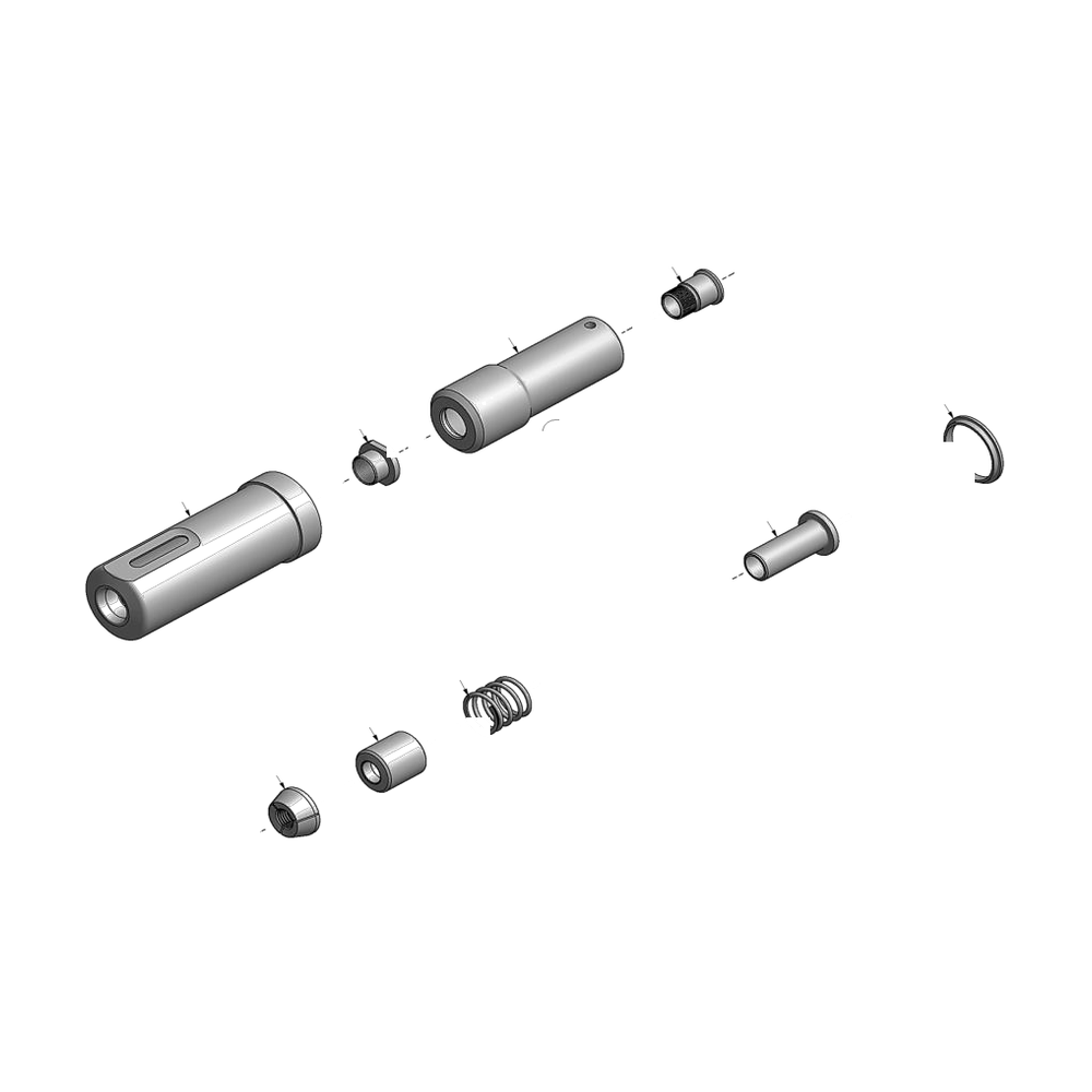 מבט מפורק מספר 2 על רכיבי ראש הסמרור Gage Bilt 16-2620-41 - Exploded component view 2 of Gage Bilt 16-2620-41 nose assembly