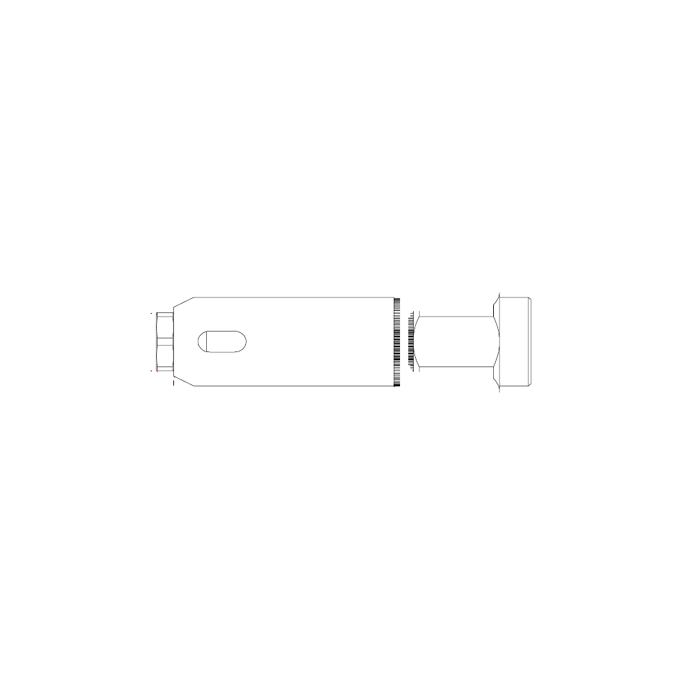 תצוגת מוצר נקייה של ראש סמרור Gage Bilt EP910-745-28 על רקע לבן - Clean product view of Gage Bilt EP910-745-28 nose assembly on a white background