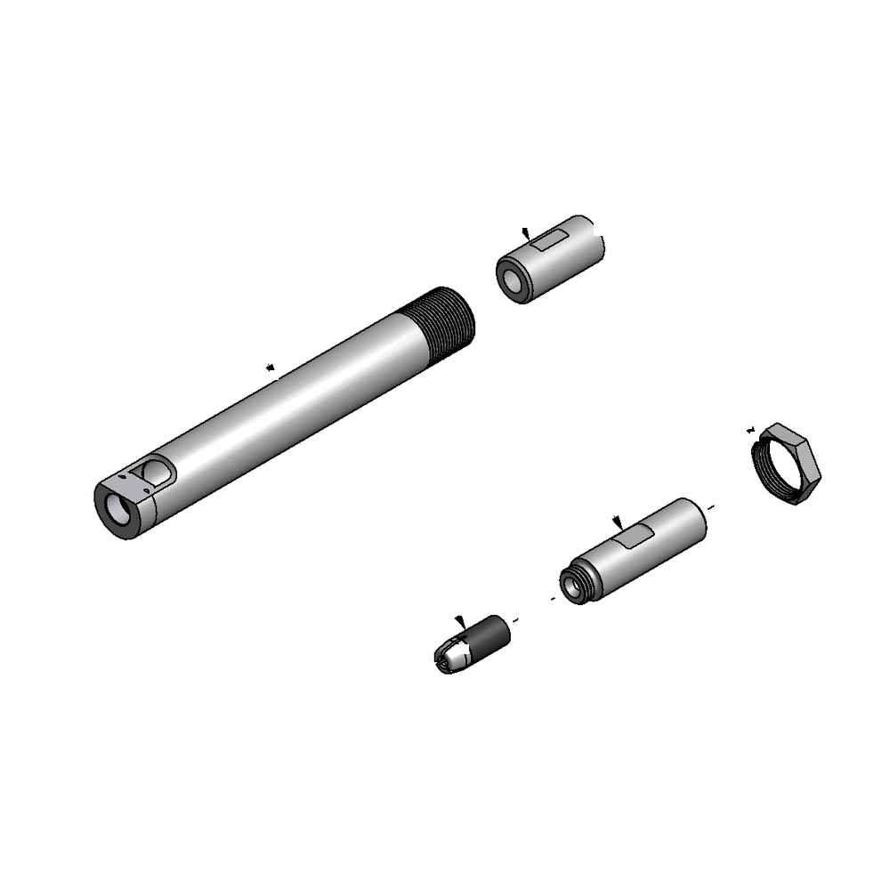 מבט מפורק מספר 2 על רכיבי ראש הסמרור Gage Bilt SMLS05-54-43 - Exploded component view 2 of Gage Bilt SMLS05-54-43 nose assembly
