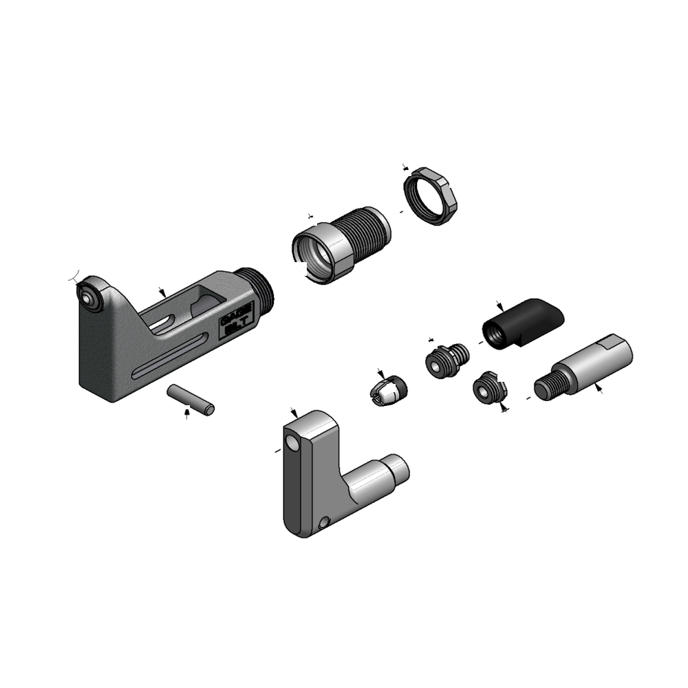 מבט מפורק מספר 2 על רכיבי ראש הסמרור Gage Bilt SMLS06-704A-40OS - Exploded component view 2 of Gage Bilt SMLS06-704A-40OS nose assembly