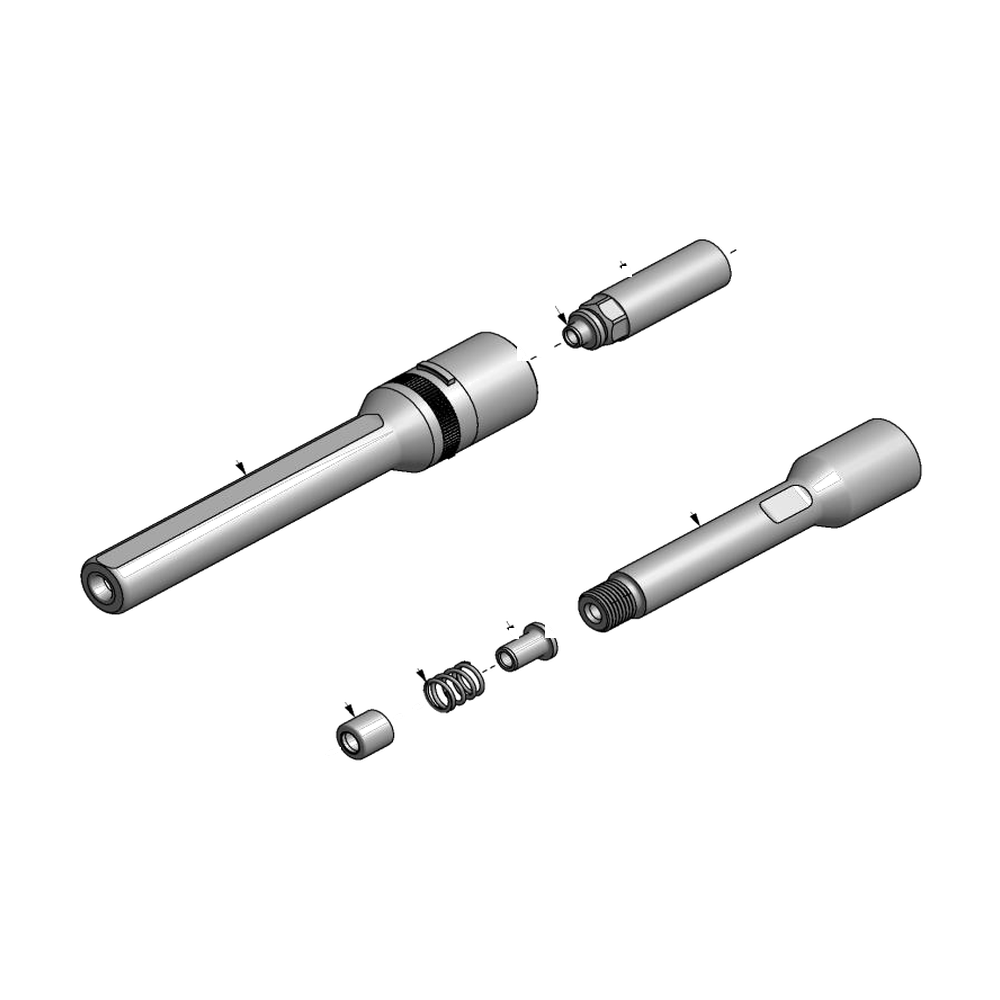 מבט מפורק מספר 2 על רכיבי ראש הסמרור Gage Bilt NAS06-353C-48 - Exploded component view 2 of Gage Bilt NAS06-353C-48 nose assembly