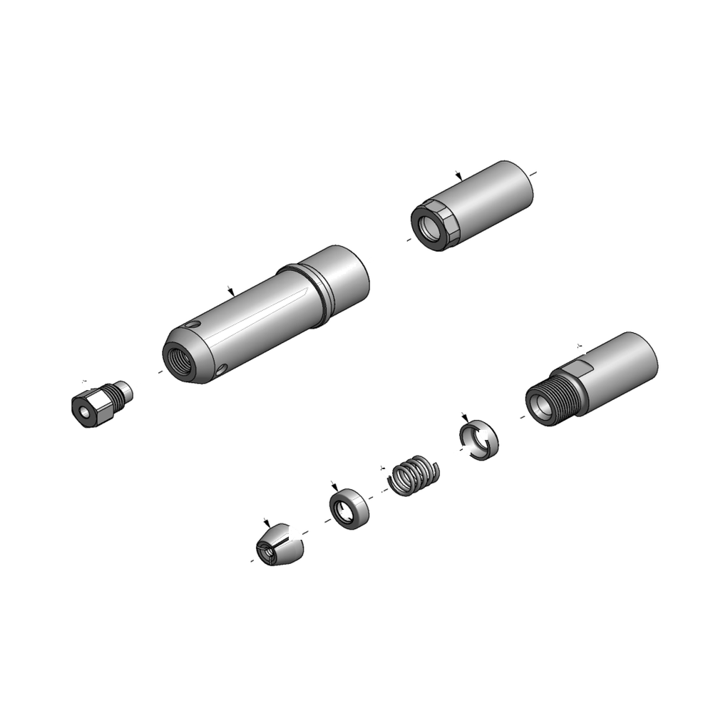 מבט מפורק מספר 2 על רכיבי ראש הסמרור Gage Bilt MGL10-353-28 - Exploded component view 2 of Gage Bilt MGL10-353-28 nose assembly