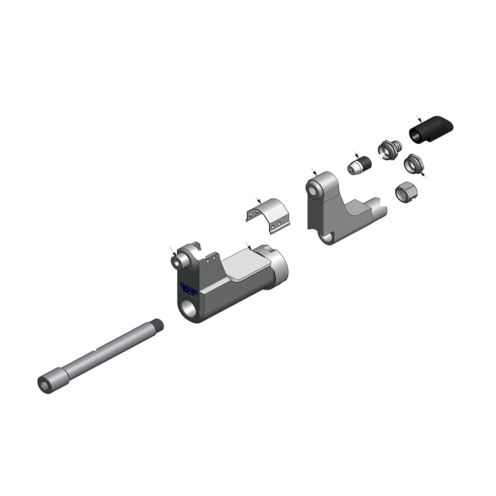 מבט מפורק מספר 2 על רכיבי ראש הסמרור Gage Bilt GS10-204D-42OS - Exploded component view 2 of Gage Bilt GS10-204D-42OS nose assembly