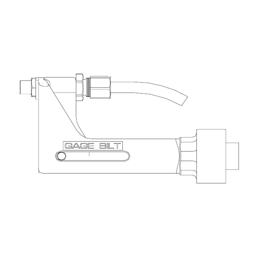 תצוגת מוצר נקייה של ראש סמרור Gage Bilt 6HR-751-43OSV על רקע לבן - Clean product view of Gage Bilt 6HR-751-43OSV nose assembly on a white background