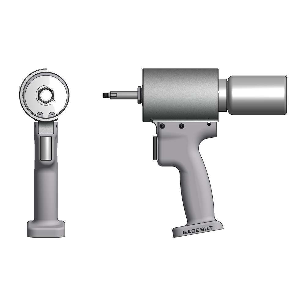 מבט נוסף על כלי סמרור פנאומטי Gage Bilt GB54B - Additional view of the Gage Bilt GB54B pneumatic rivet tool