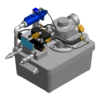 מבט נוסף על יחידת כוח הידראולית Gage Bilt GB910 - Additional view of the Gage Bilt GB910 hydraulic power unit