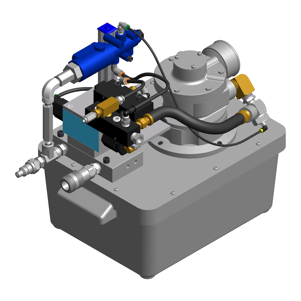 מבט נוסף על יחידת כוח הידראולית Gage Bilt GB910 - Additional view of the Gage Bilt GB910 hydraulic power unit