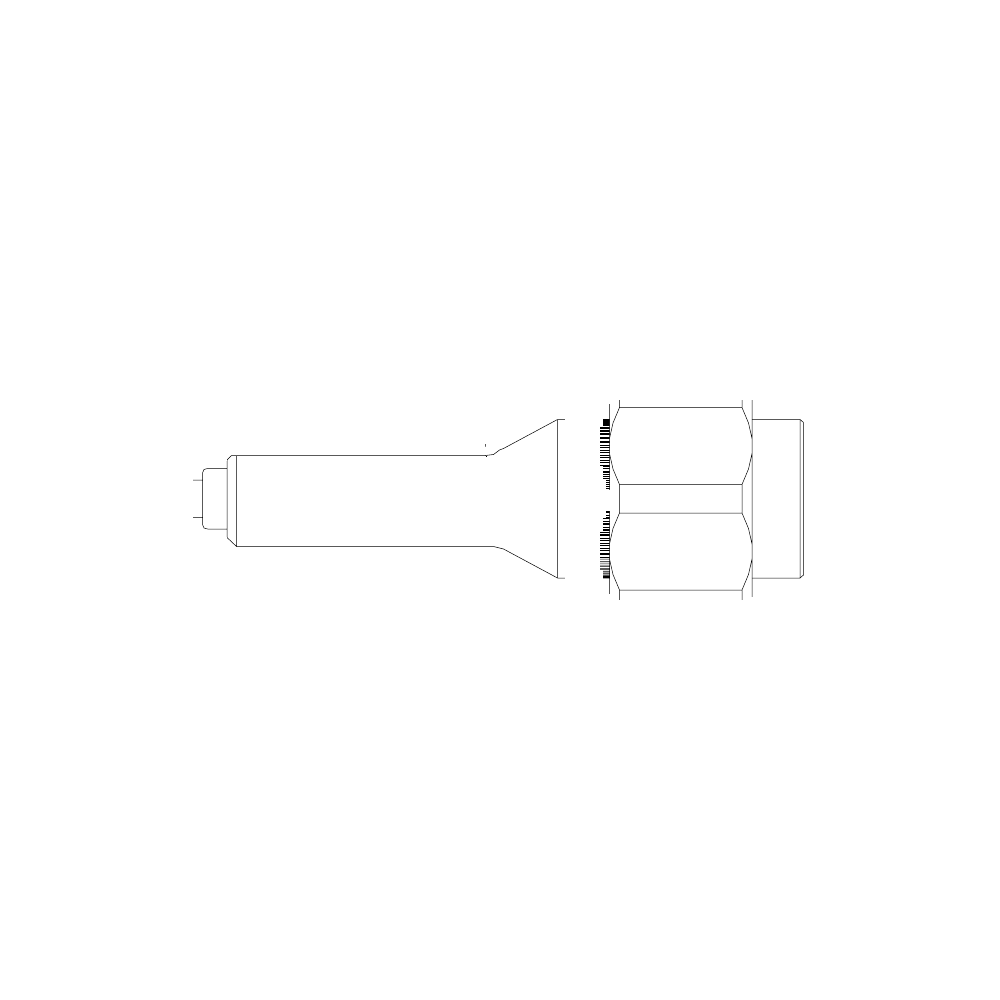 תצוגת מוצר נקייה של ראש סמרור Gage Bilt ASP-745C-23 על רקע לבן - Clean product view of Gage Bilt ASP-745C-23 nose assembly on a white background
