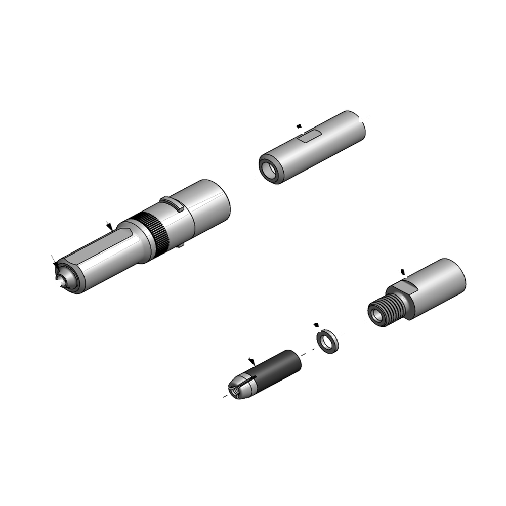 מבט מפורק מספר 2 על רכיבי ראש הסמרור Gage Bilt SMLS08-752C-20F - Exploded component view 2 of Gage Bilt SMLS08-752C-20F nose assembly