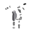 מבט מפורק מספר 2 על רכיבי ראש הסמרור Gage Bilt SB05-704-54RA - Exploded component view 2 of Gage Bilt SB05-704-54RA nose assembly