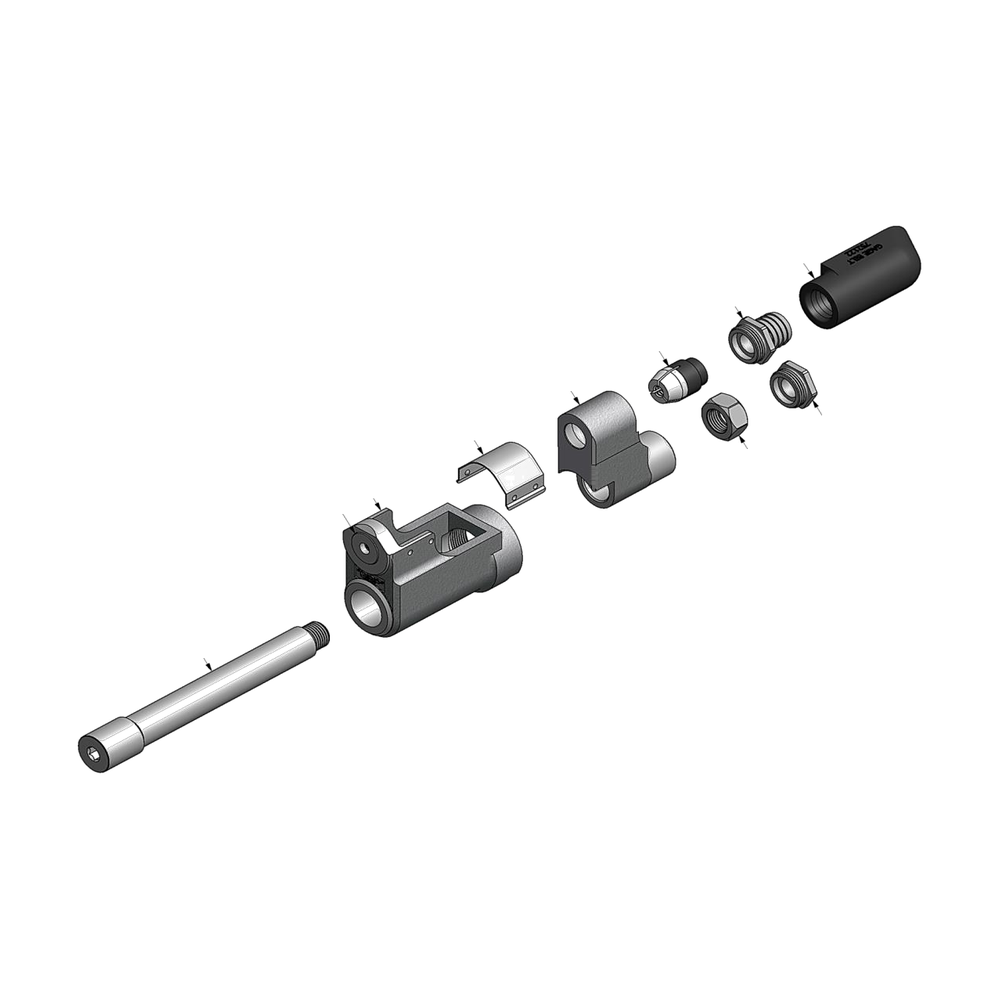 מבט מפורק מספר 2 על רכיבי ראש הסמרור Gage Bilt UBB10-205B-35 - Exploded component view 2 of Gage Bilt UBB10-205B-35 nose assembly
