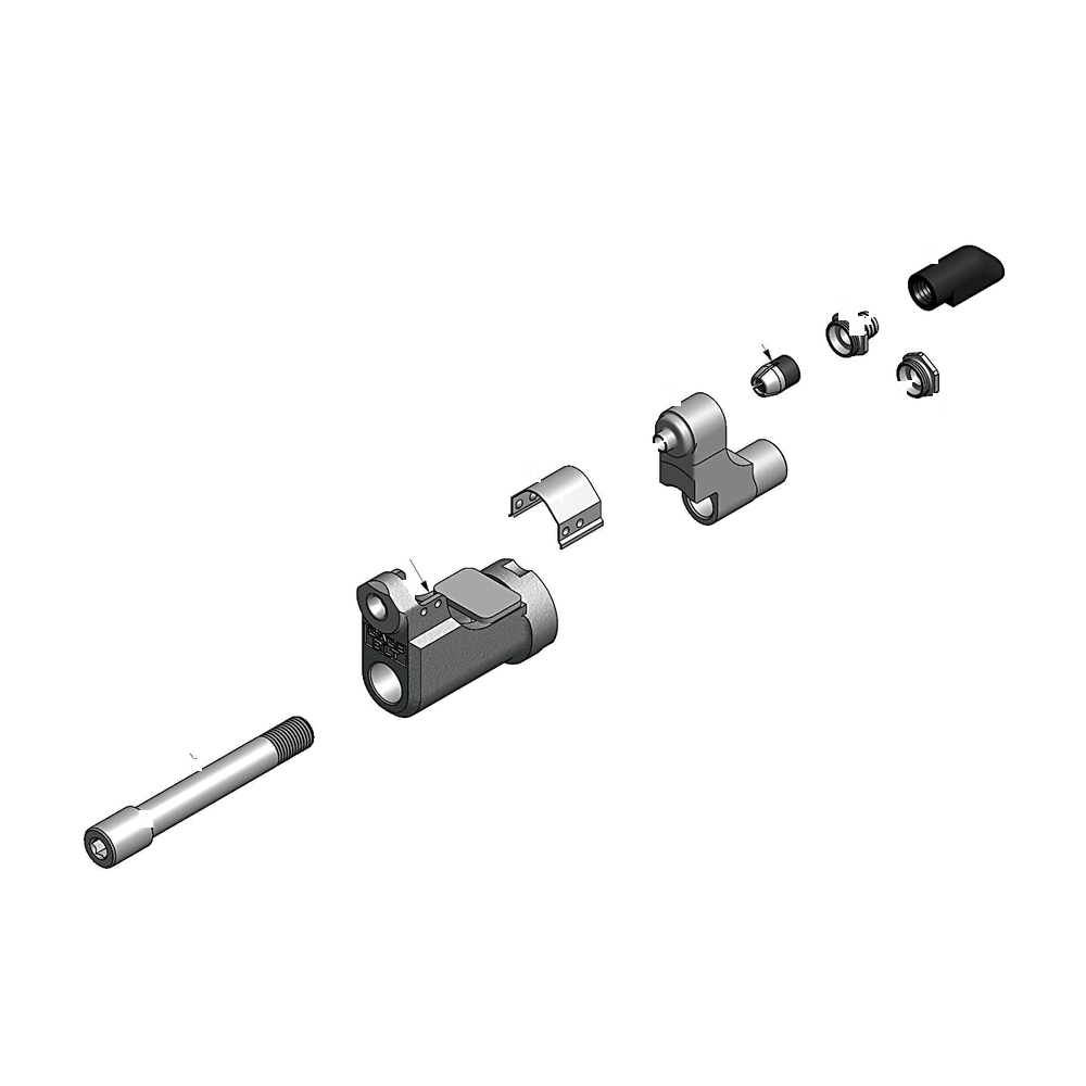מבט מפורק מספר 2 על רכיבי ראש הסמרור Gage Bilt NAS06-206G-25OS - Exploded component view 2 of Gage Bilt NAS06-206G-25OS nose assembly