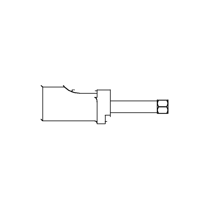 תצוגת מוצר נקייה של ראש סמרור Gage Bilt NAS-204C-30OS על רקע לבן - Clean product view of Gage Bilt NAS-204C-30OS nose assembly on a white background