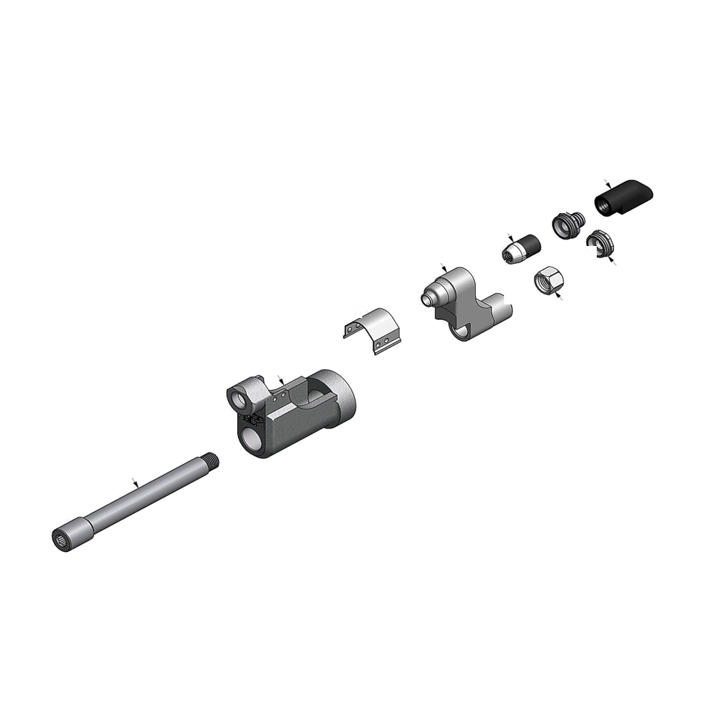 מבט מפורק מספר 2 על רכיבי ראש הסמרור Gage Bilt LGP08-204D-30OS - Exploded component view 2 of Gage Bilt LGP08-204D-30OS nose assembly
