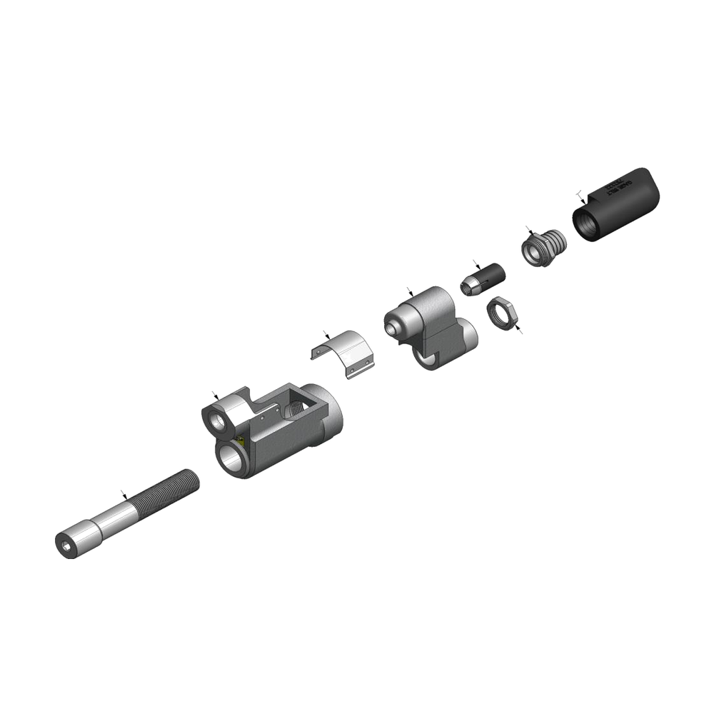 מבט מפורק מספר 2 על רכיבי ראש הסמרור Gage Bilt LGP-208A-34 - Exploded component view 2 of Gage Bilt LGP-208A-34 nose assembly