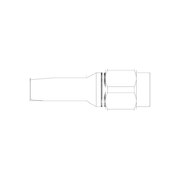 תצוגת מוצר נקייה של ראש סמרור Gage Bilt NAS-755-23CN על רקע לבן - Clean product view of Gage Bilt NAS-755-23CN nose assembly on a white background