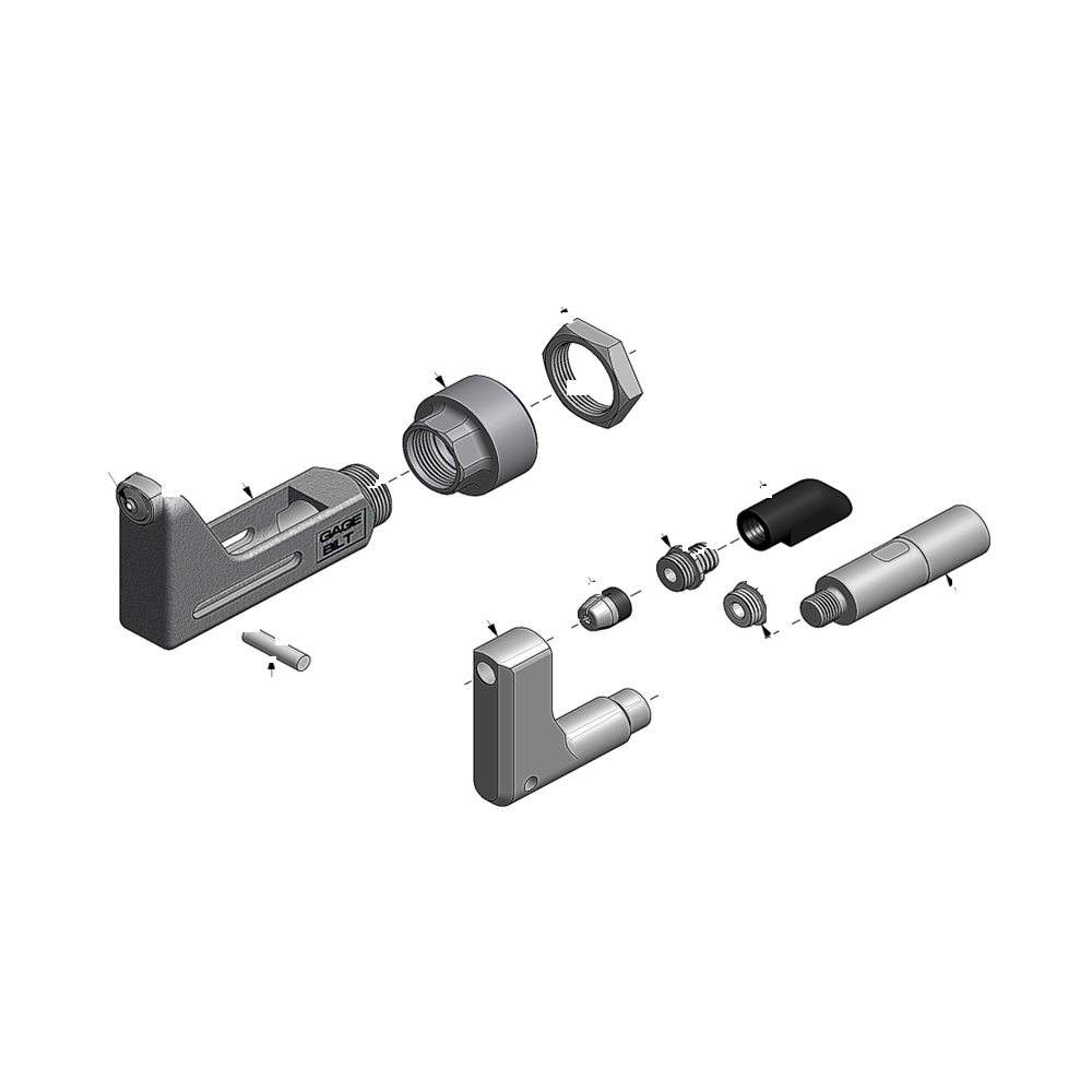 מבט מפורק מספר 2 על רכיבי ראש הסמרור Gage Bilt SMLS04-752B-43OS - Exploded component view 2 of Gage Bilt SMLS04-752B-43OS nose assembly