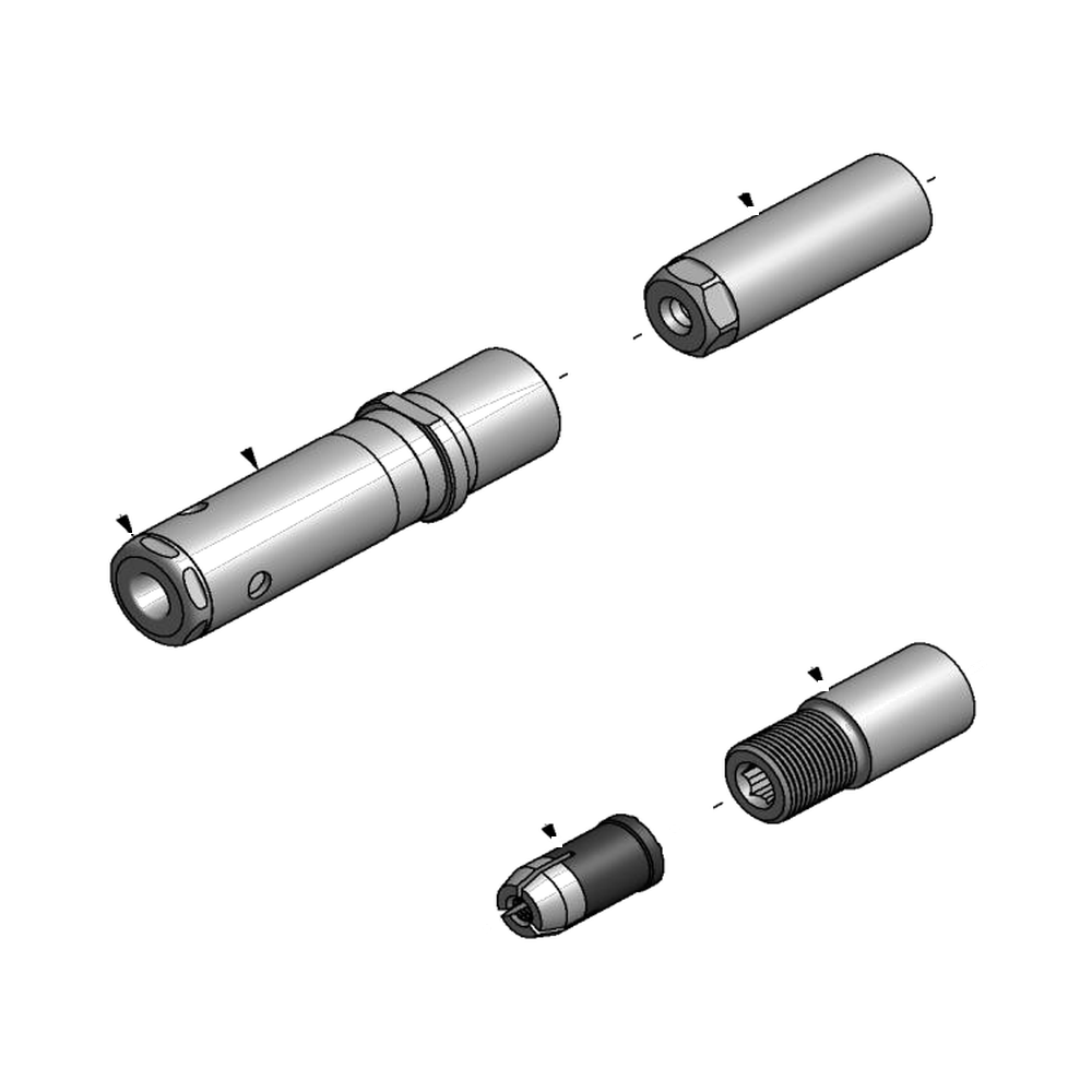 מבט מפורק מספר 2 על רכיבי ראש הסמרור Gage Bilt LB06-722-20 - Exploded component view 2 of Gage Bilt LB06-722-20 nose assembly